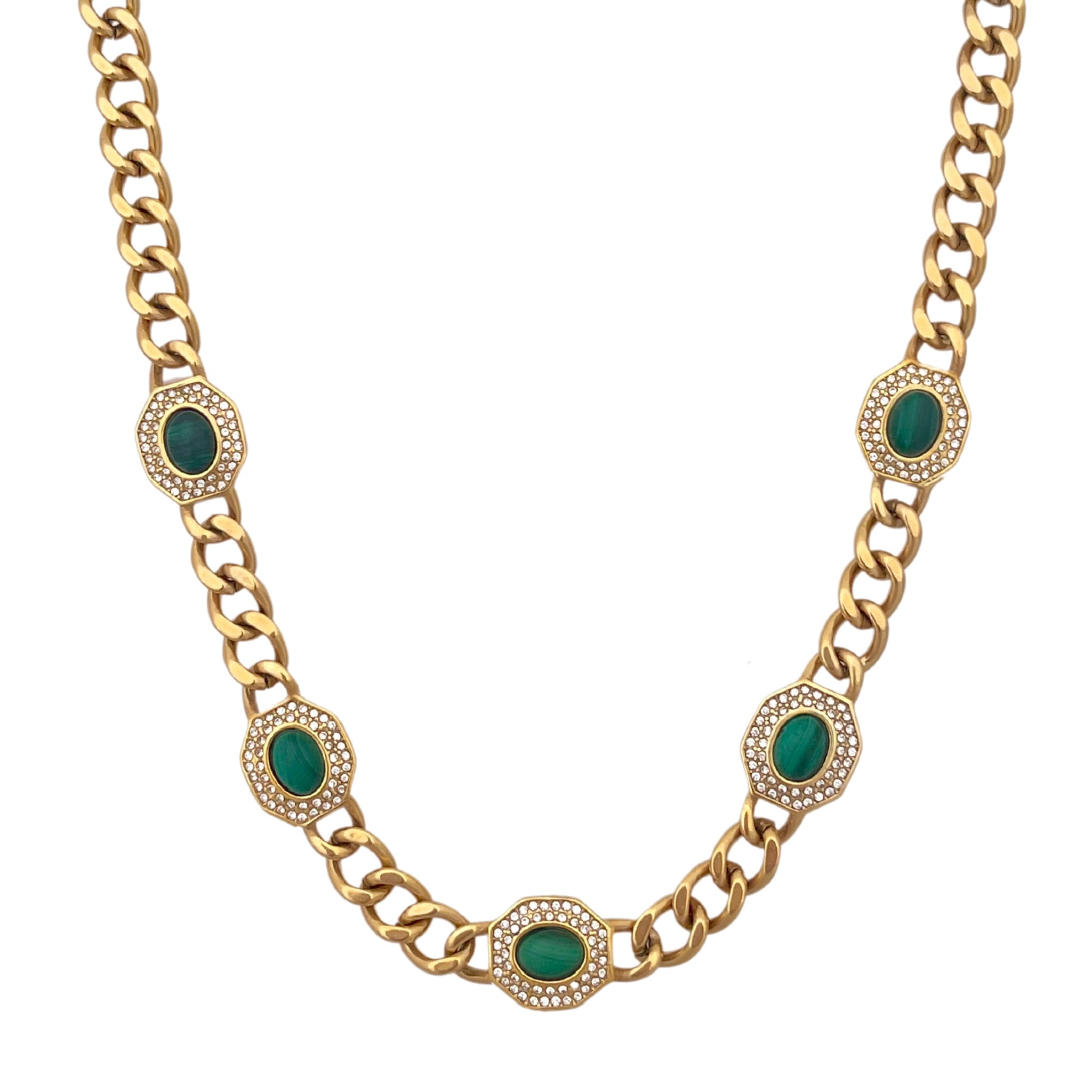 'ESTELA' Necklace -Malachite- - Ibiza Passion