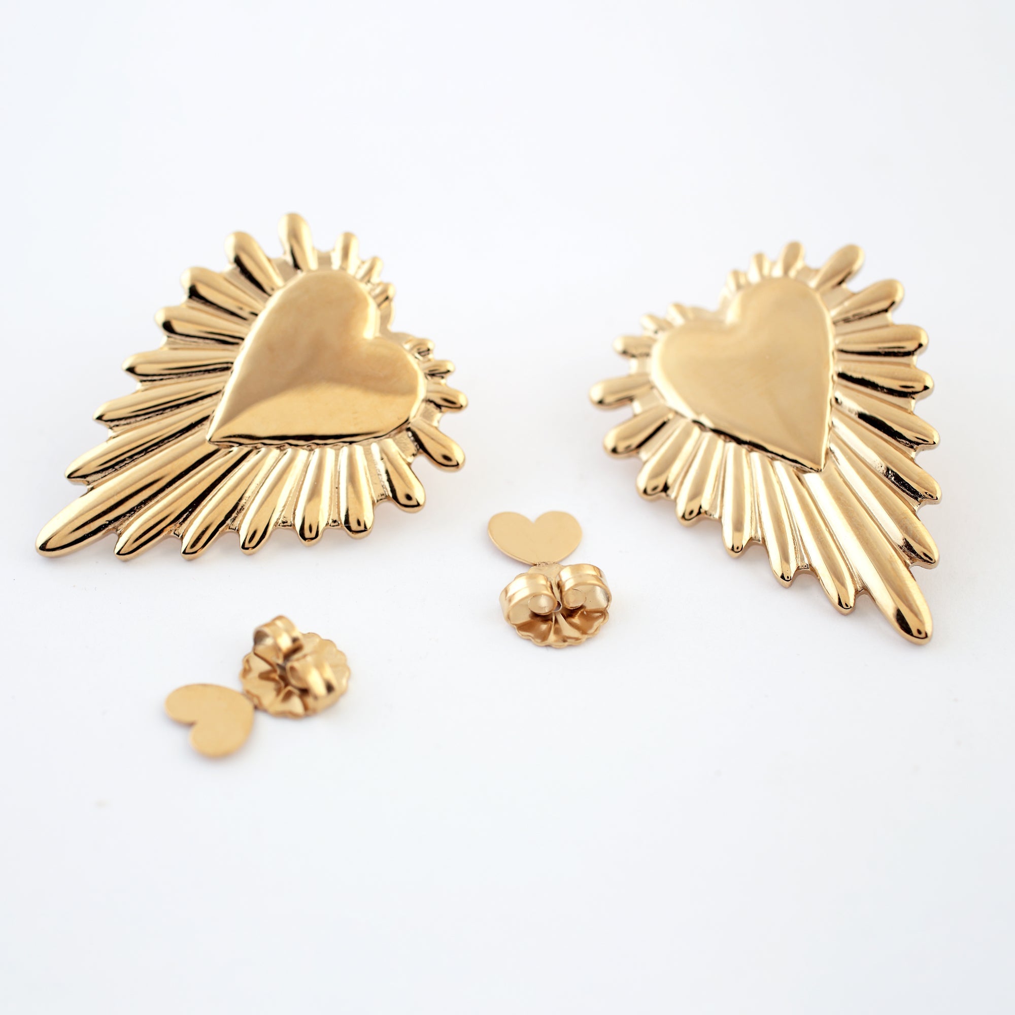 'ATENEA' Maxi Heart Earrings - Ibiza Passion