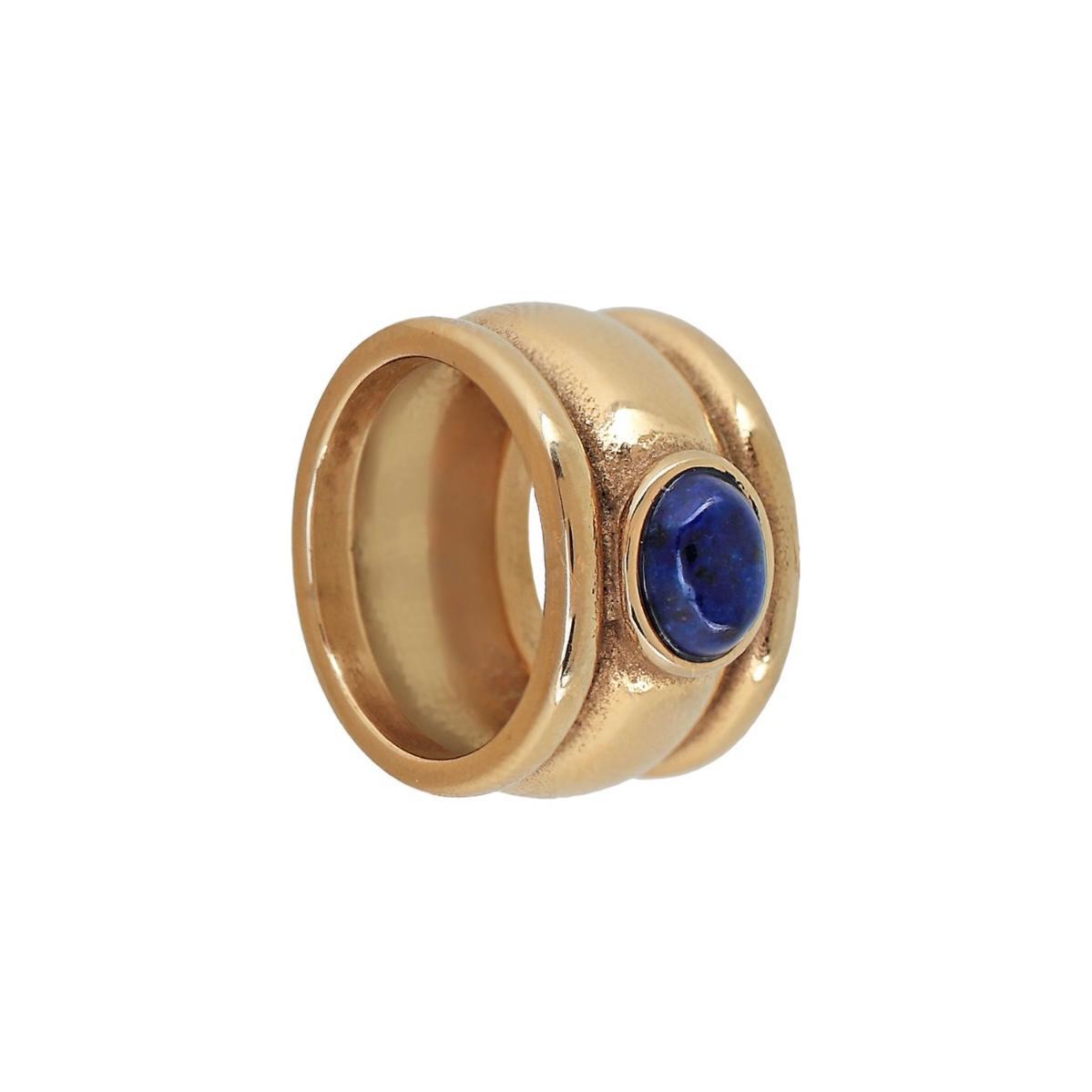 'ATLANTICO' Ring with Central Lapis Stone - Ibiza Passion