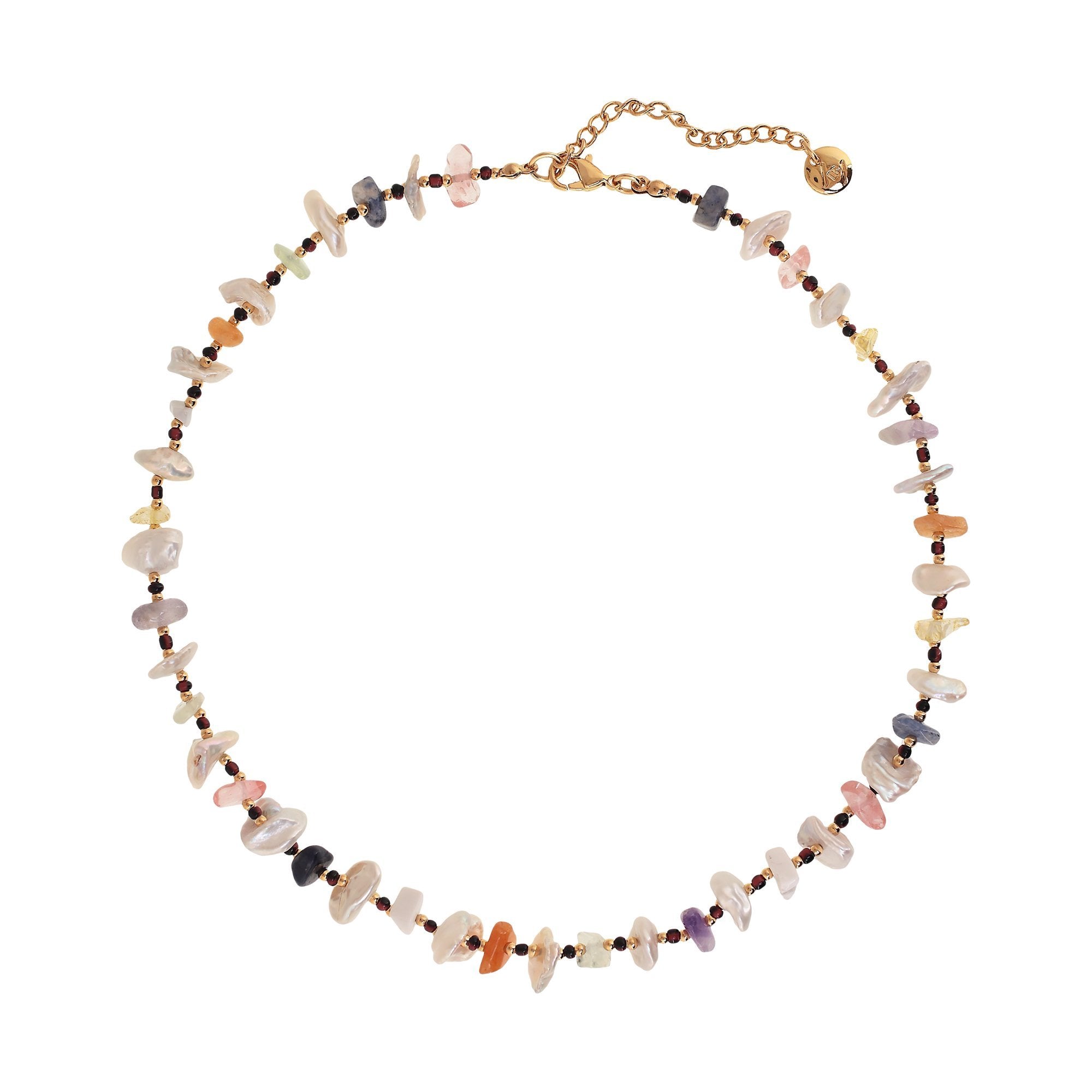 'BALANCE' Stone Mix & Pearls Necklace - Ibiza Passion