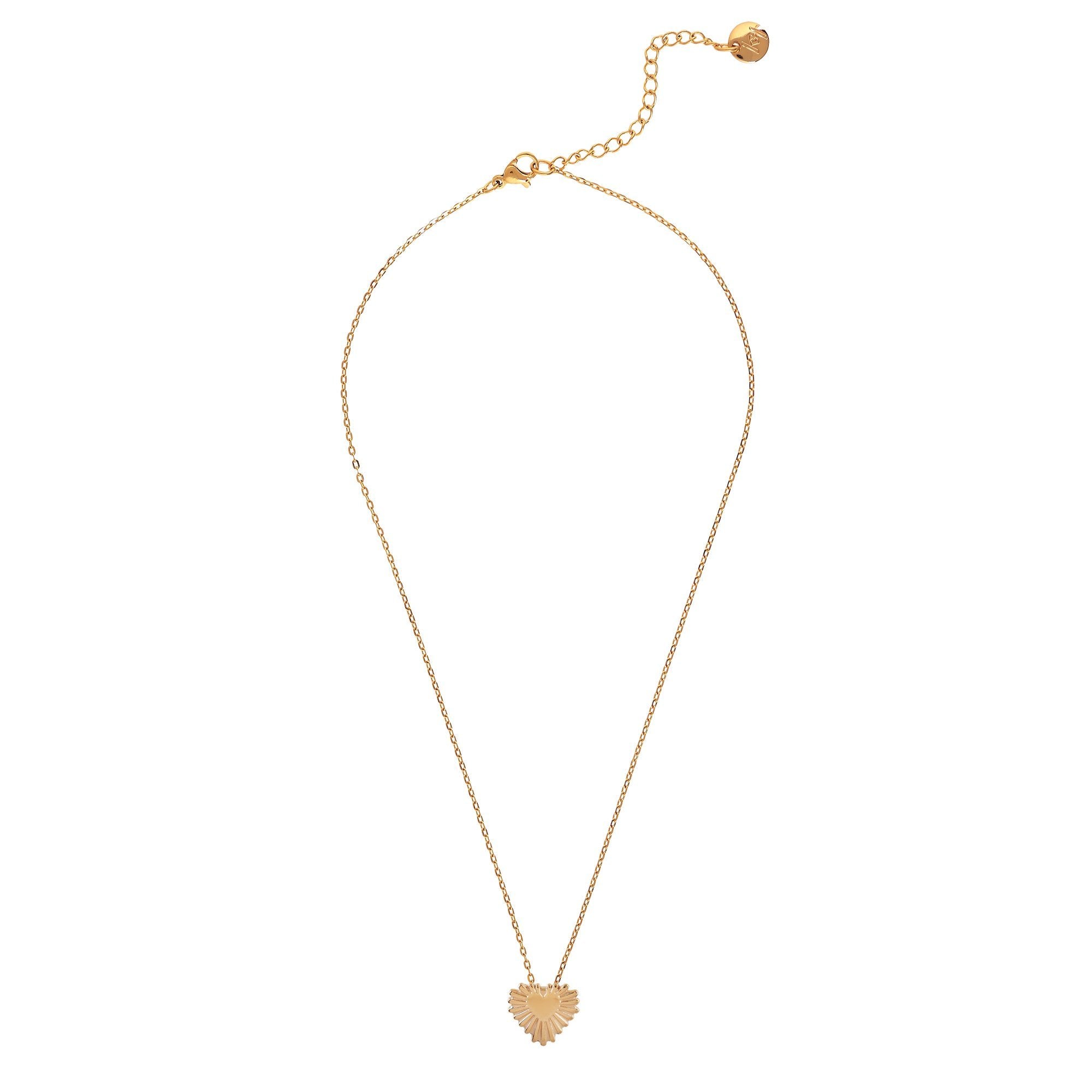 'BE CURIOUS' Mini Heart Necklace -Gold- - Ibiza Passion