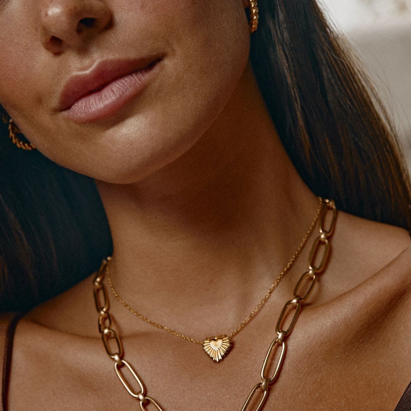 'BE CURIOUS' Mini Heart Necklace -Gold- - Ibiza Passion