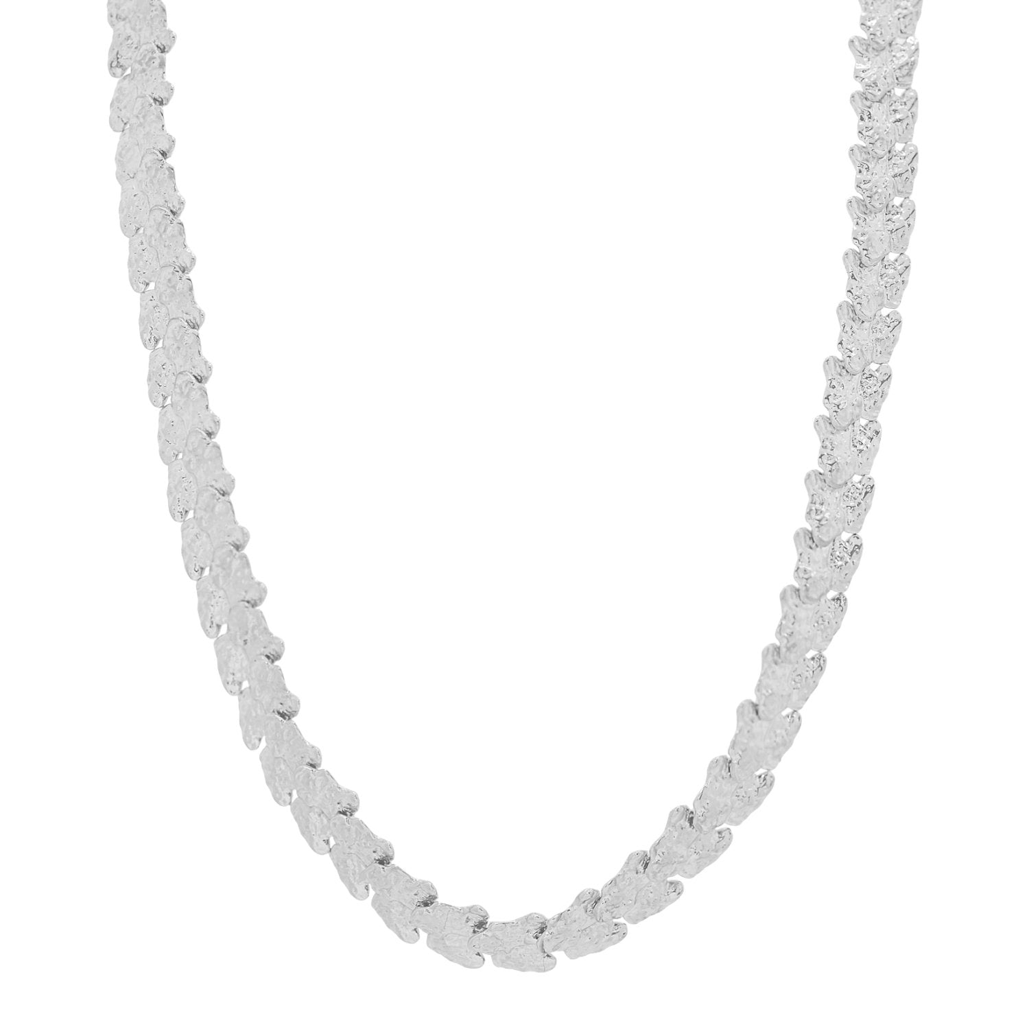 'DELIA' Semi Rigid Necklace Silver - Ibiza Passion