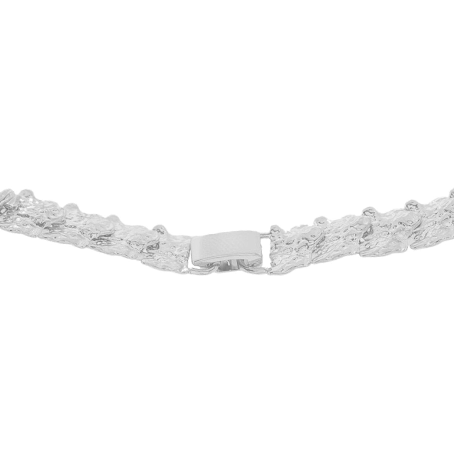 'DELIA' Semi Rigid Necklace Silver - Ibiza Passion