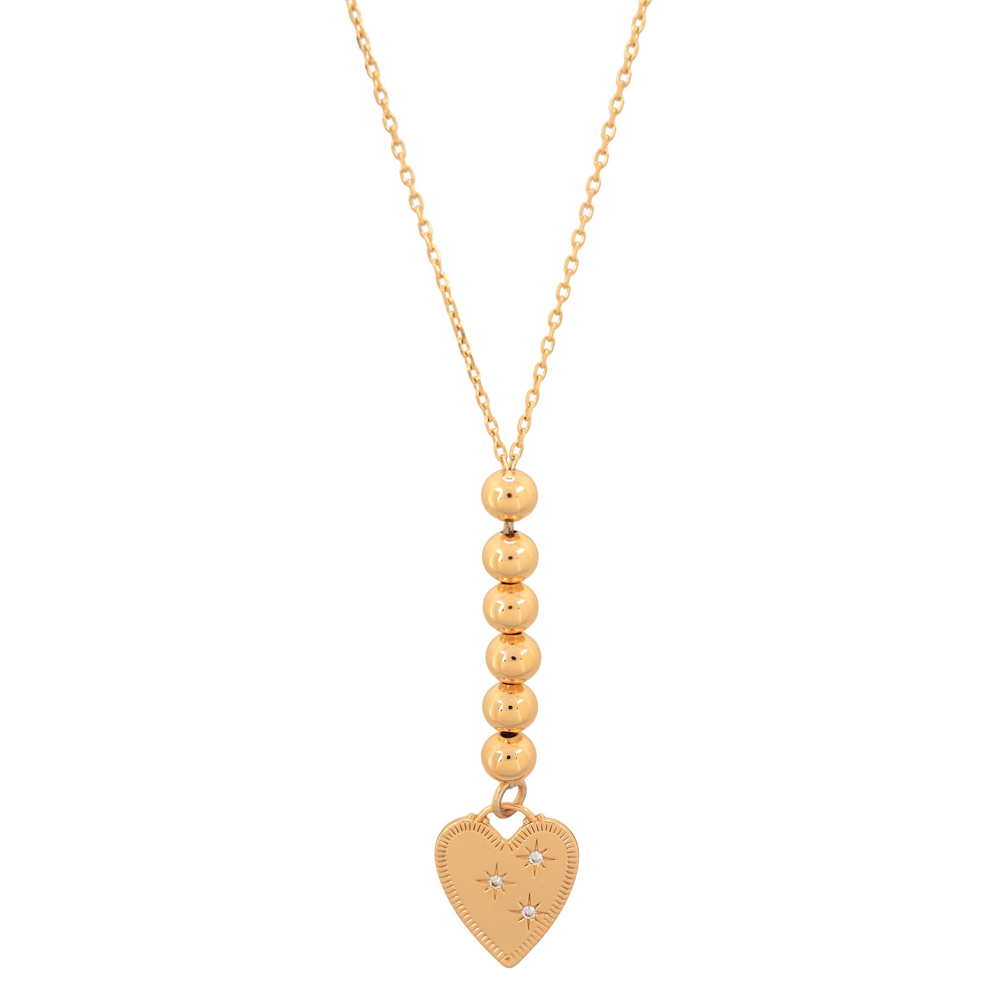 'DETERMINATION' Heart & Ball Necklace - Ibiza Passion