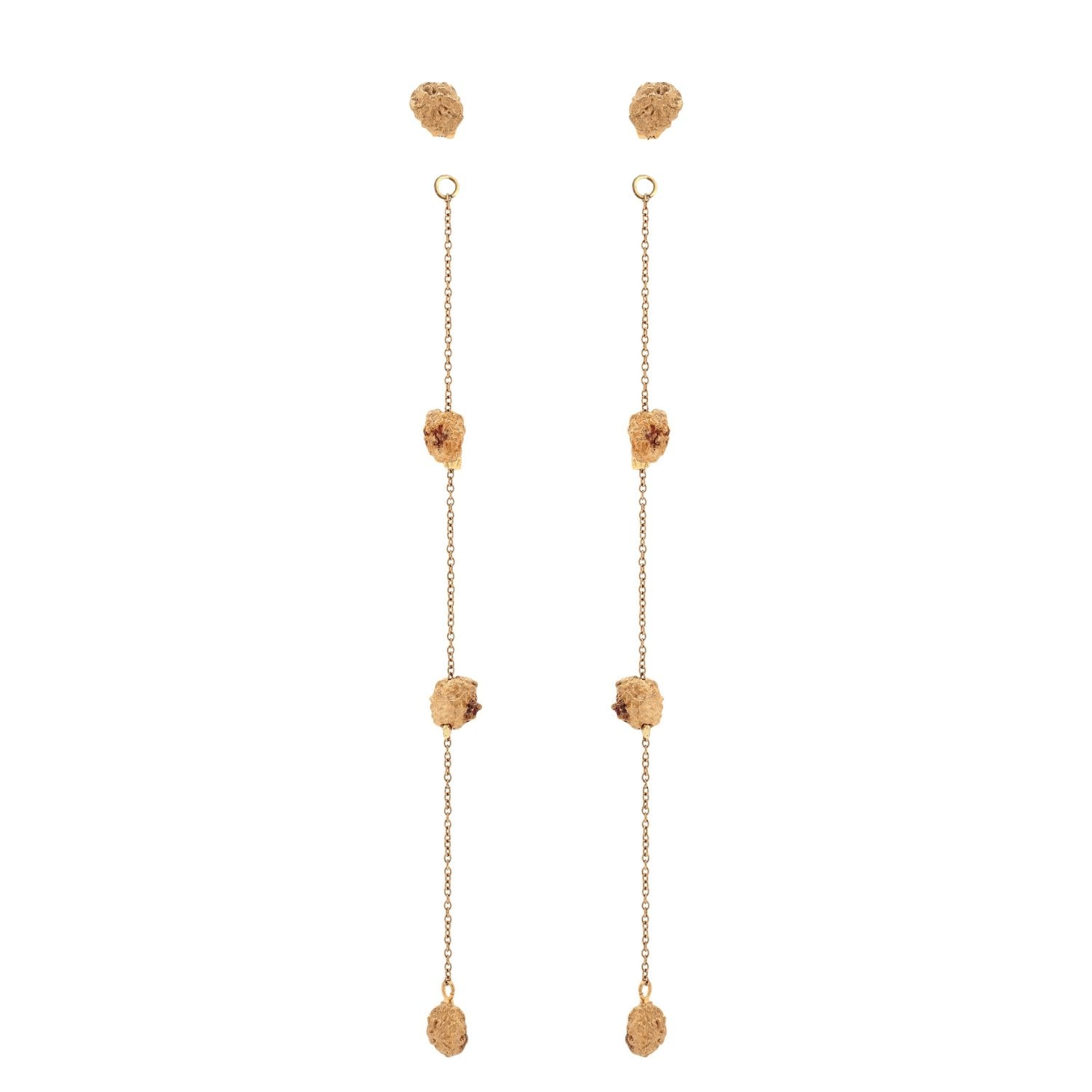 'GAIA' Mini Gold Nugget Earrings - Ibiza Passion