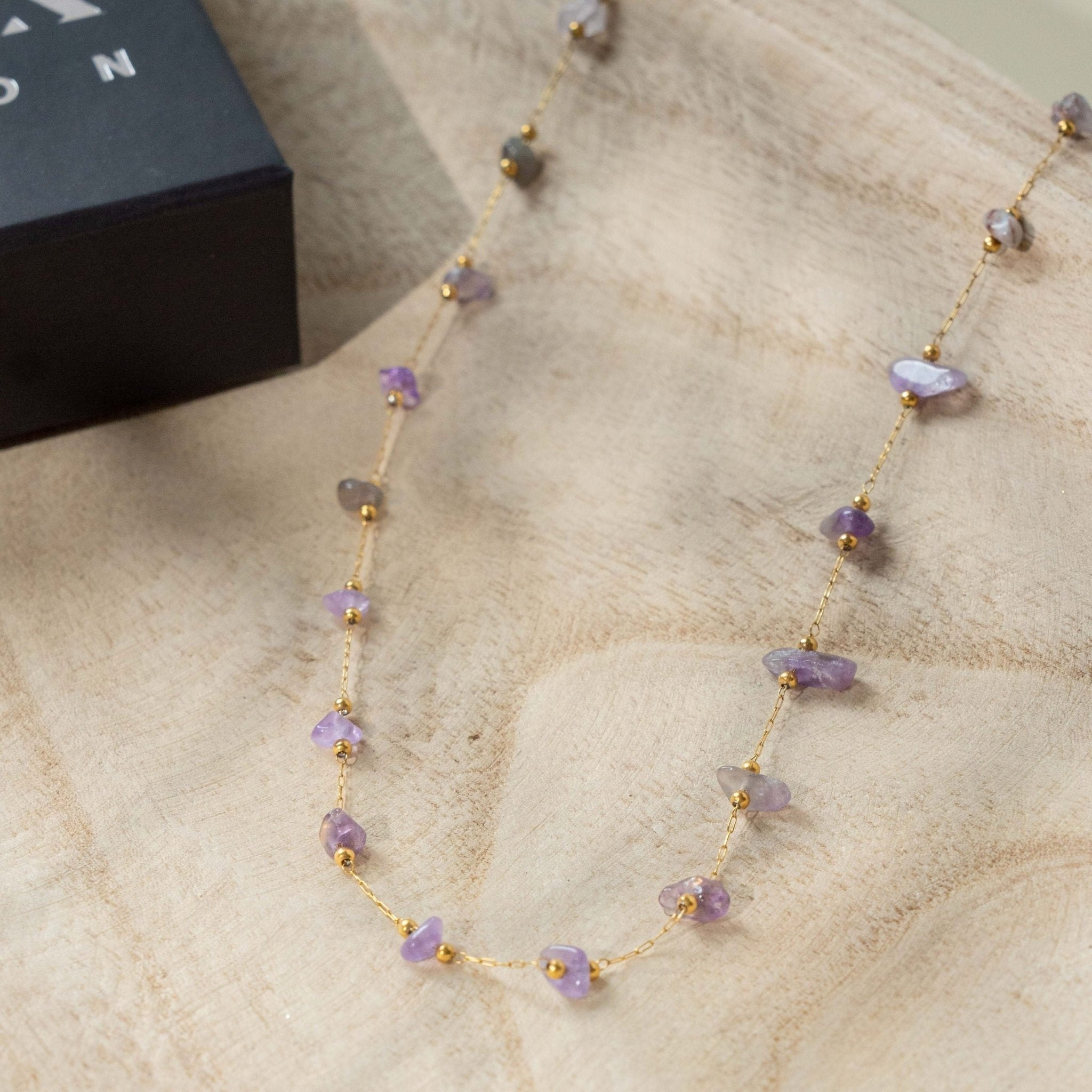 'GEM' Amethyst Stone Necklace - Ibiza Passion