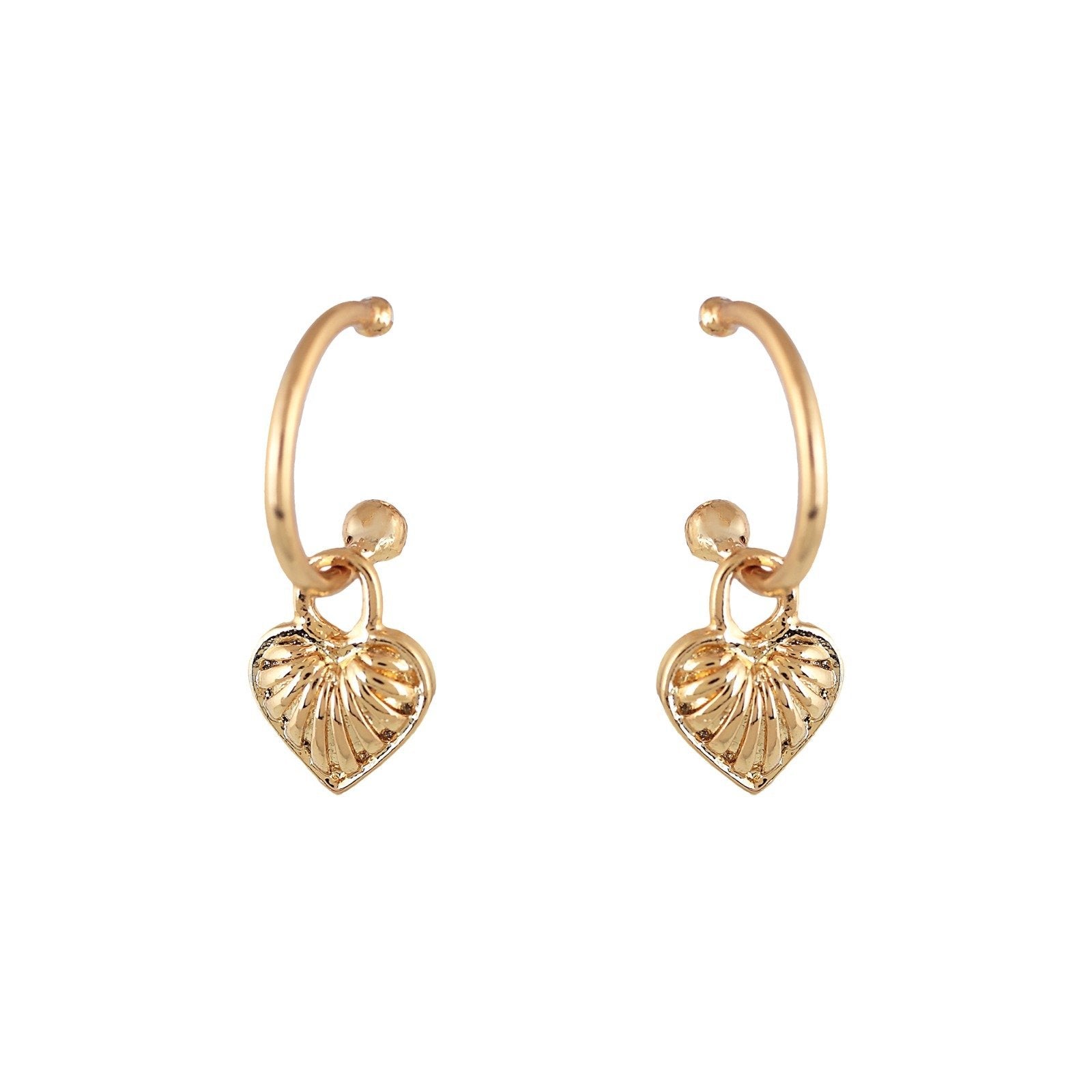 'ILU' Mini Hoops with Heart -Size S- - Ibiza Passion