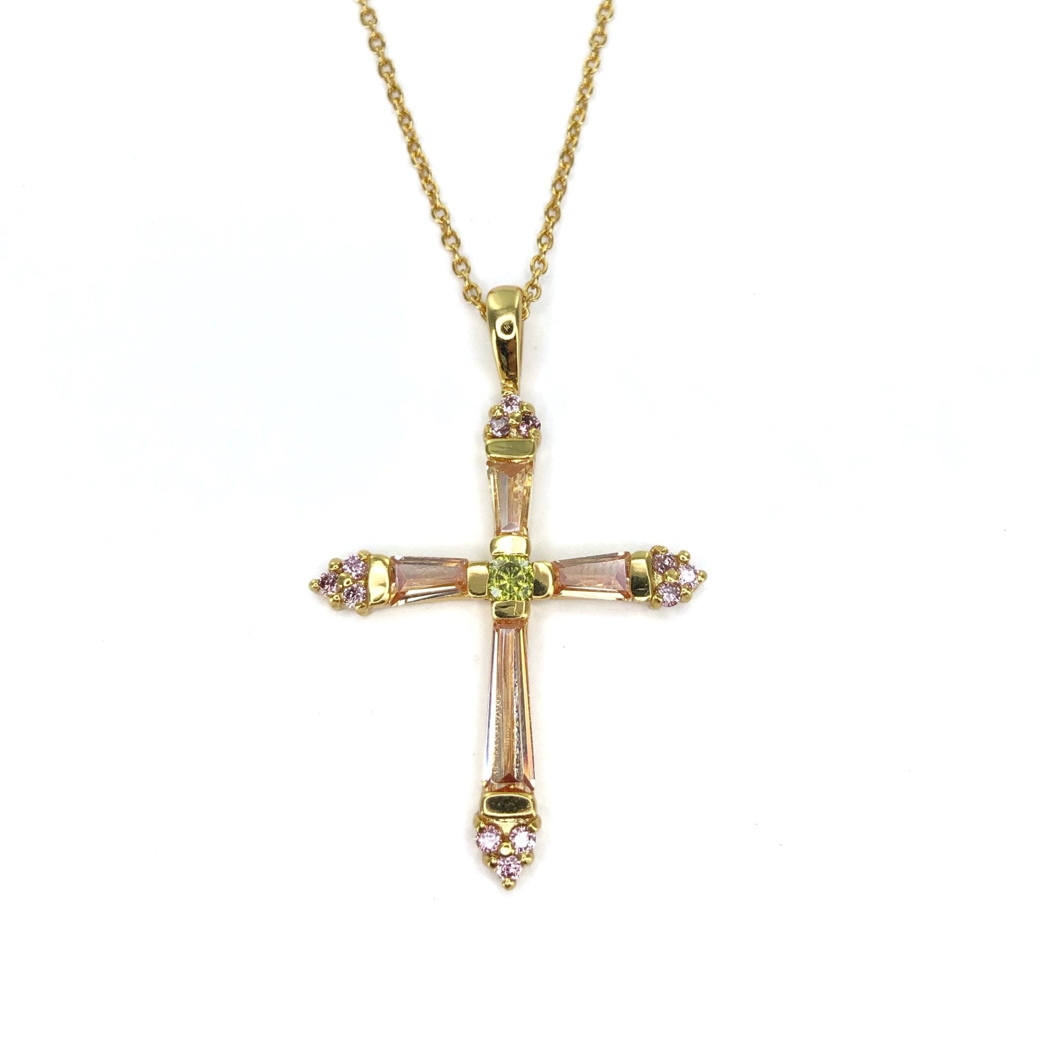 'ISELA' Ambar Cross Necklace - Ibiza Passion