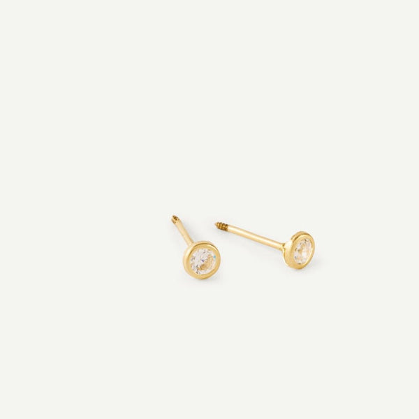 BRI' Round Baby Earring with CZ – Ibiza Passion