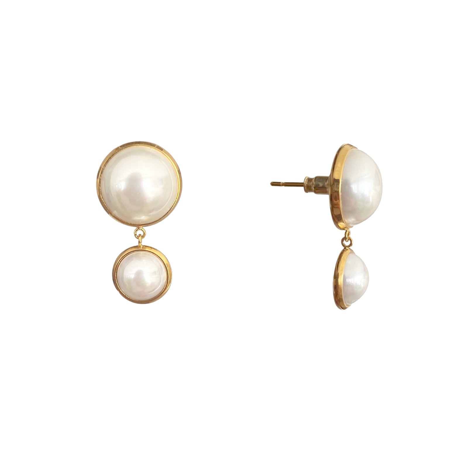 'LEXA' Classic Shell Pearls Earring - Ibiza Passion