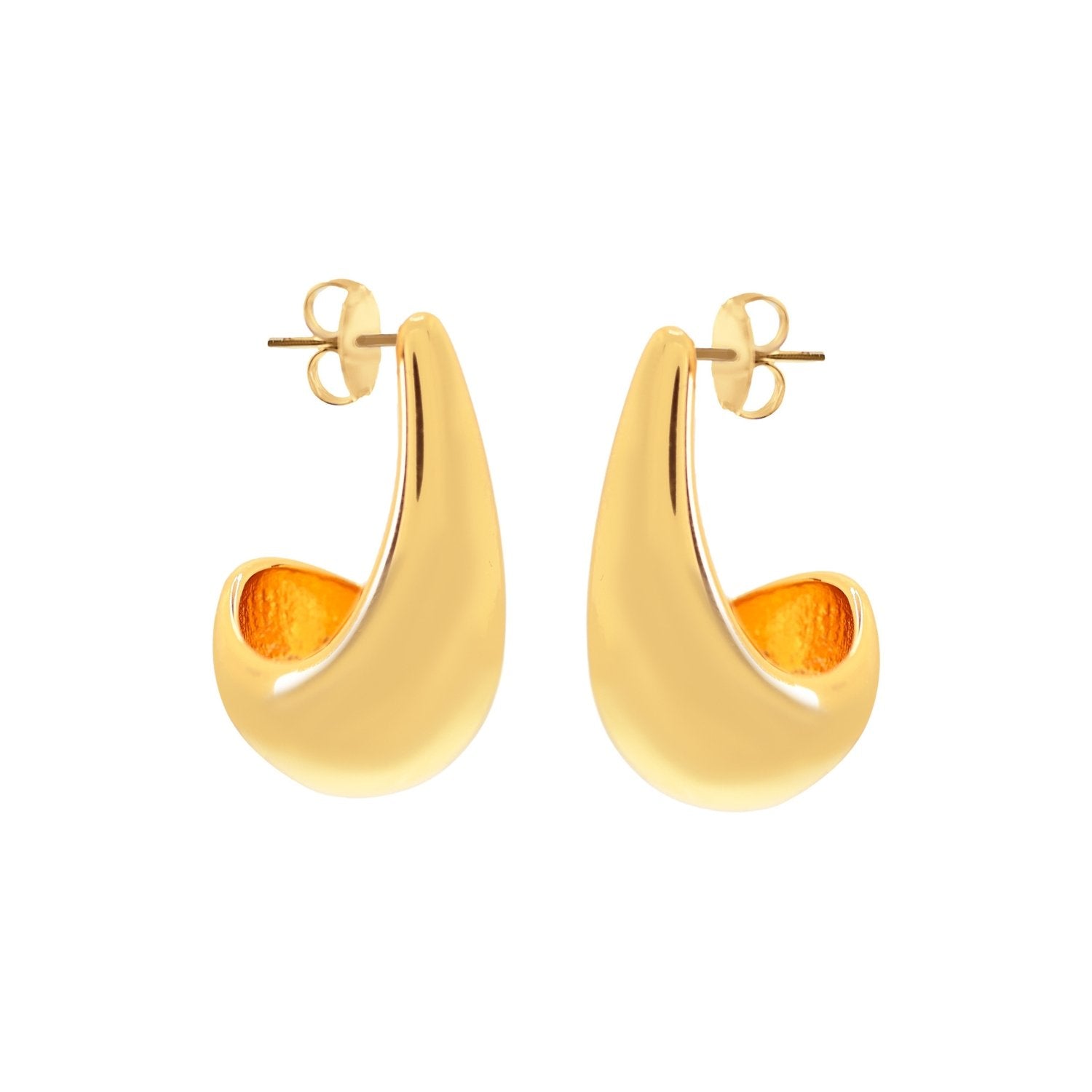 'PENSIVE' Earrings -Gold Medium- - Ibiza Passion