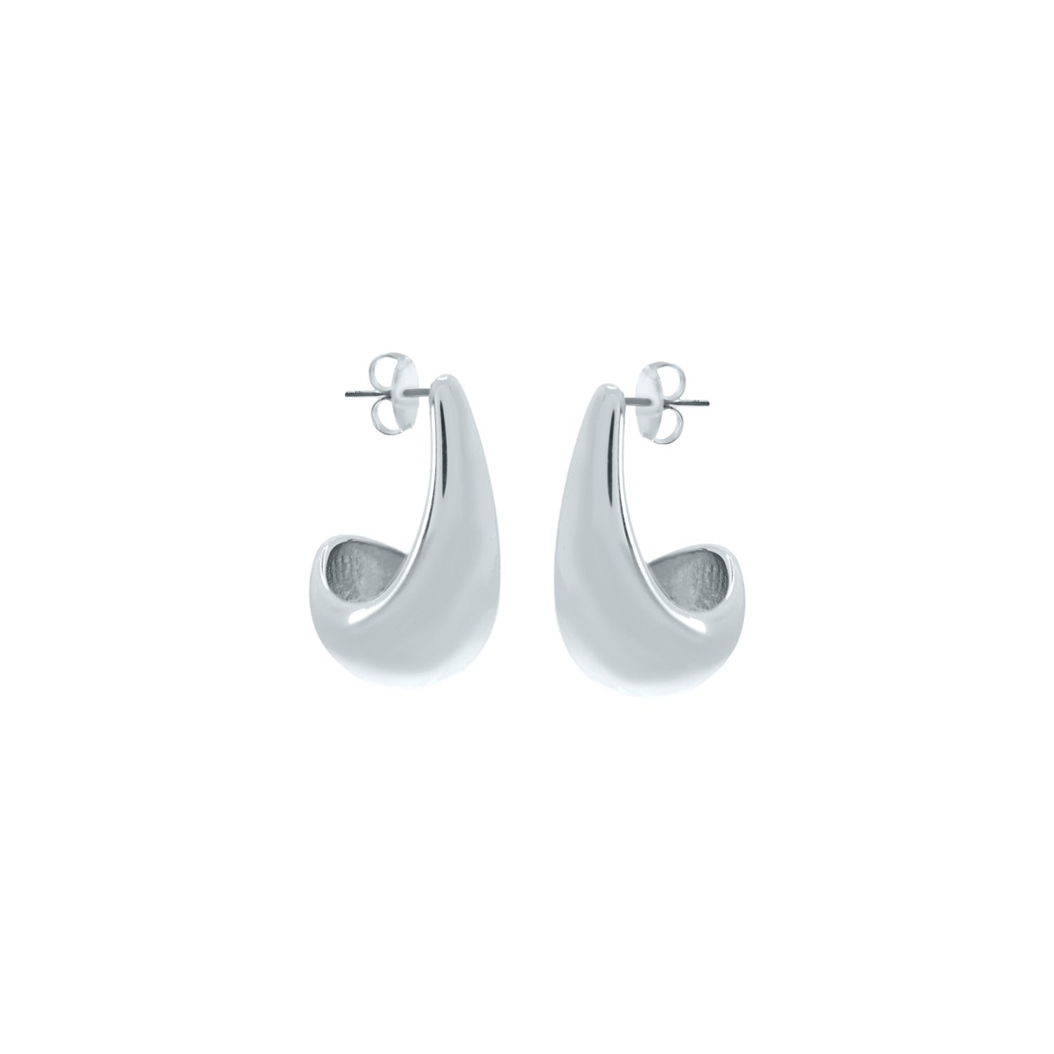 'PENSIVE' Earrings -Silver Small- - Ibiza Passion