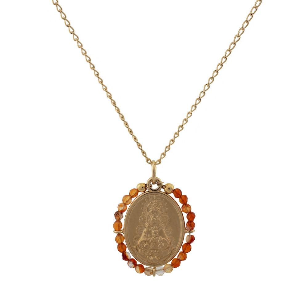 "PREGARE" Rocio Virgin Necklace -Carnelian- - Ibiza Passion