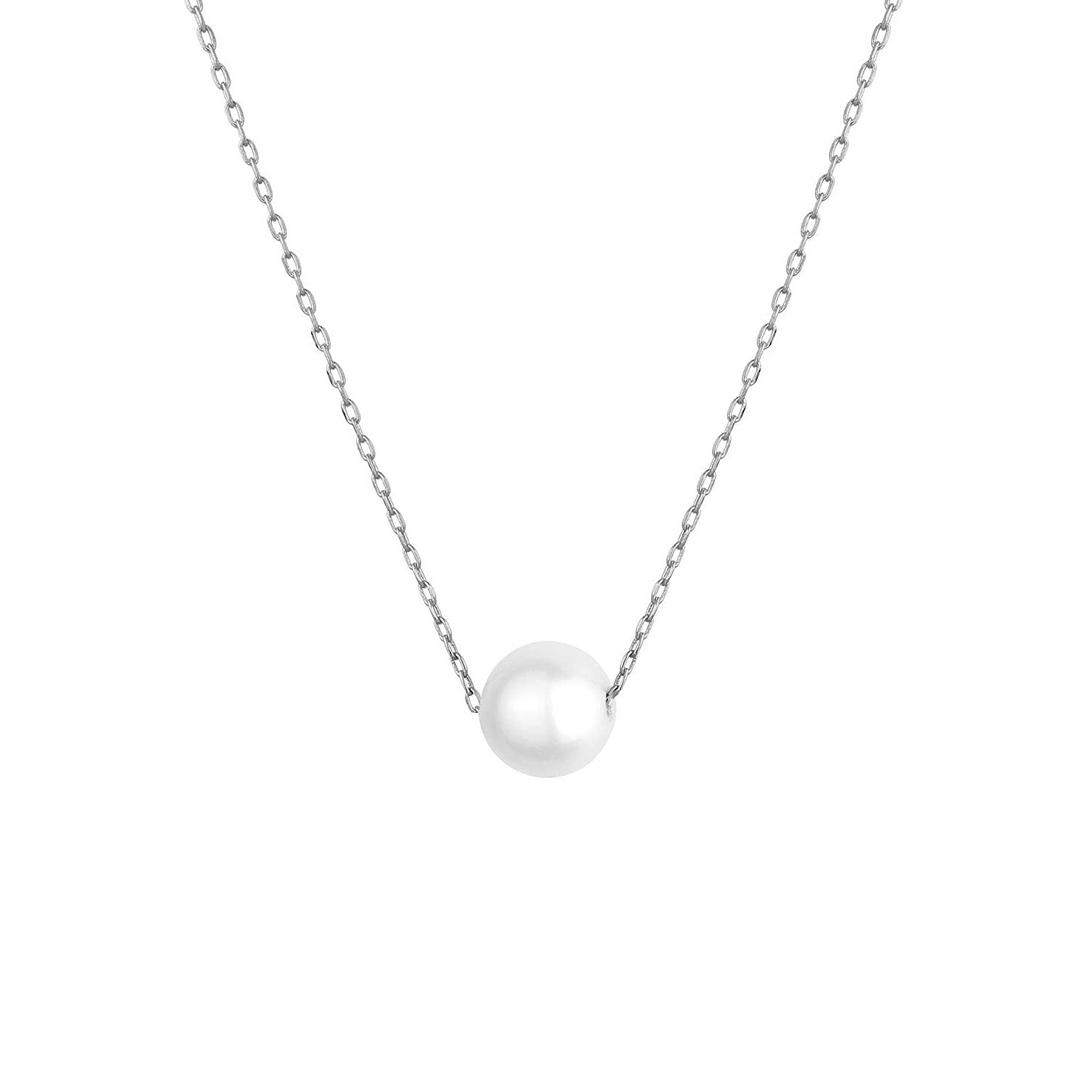 'RAYA' CHAIN & AKOYA PEARL -18k WHITE GOLD- - Ibiza Passion