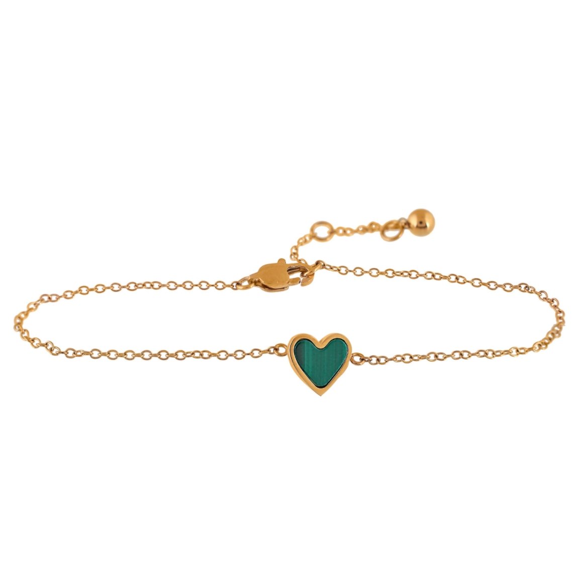 'TRANSFORMATION' Malachite Heart Bracelet - Ibiza Passion